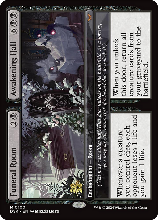 Funeral Room // Awakening Hall (PRE-100) [Duskmourn: House of Horror Promos] Foil MTG Single Wizards of the Coast