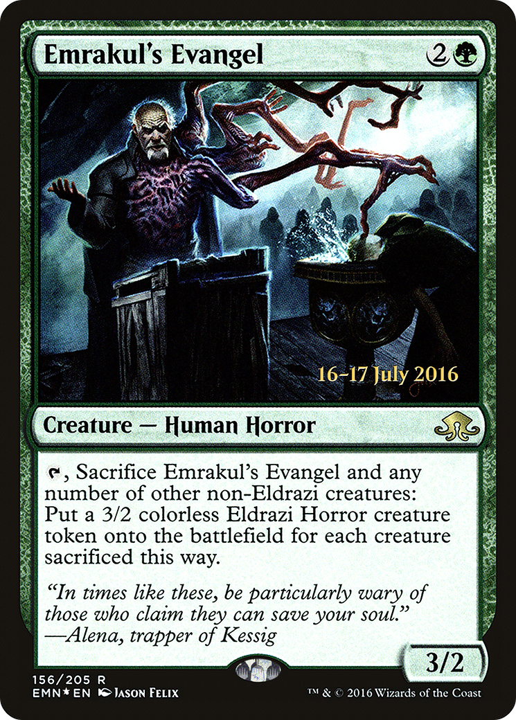 Emrakul's Evangel (PRE-156) [Eldritch Moon Promos] Foil MTG Single Wizards of the Coast