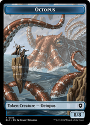 Octopus // Rabbit Double-Sided Token [Tokens] Bloomburrow Commander Tokens MTG Single Magic: The Gathering