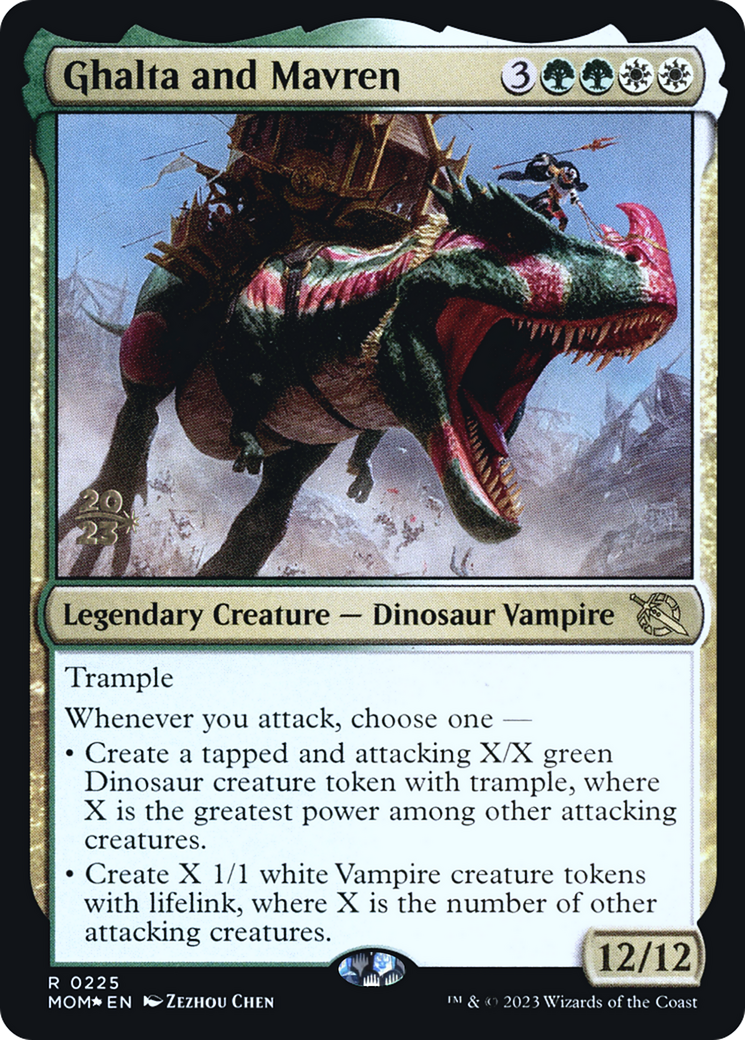 Ghalta and Mavren (PRE-225S) [March of the Machine Promos] Foil MTG Single Wizards of the Coast