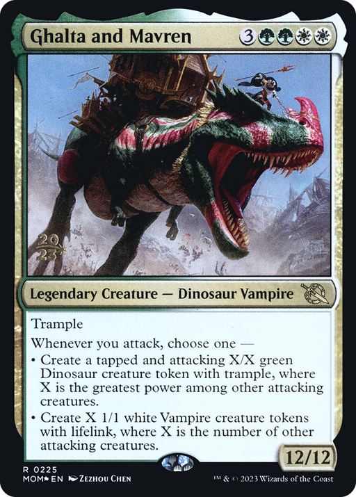 Ghalta and Mavren (PRE-225S) [March of the Machine Promos] Foil MTG Single Wizards of the Coast