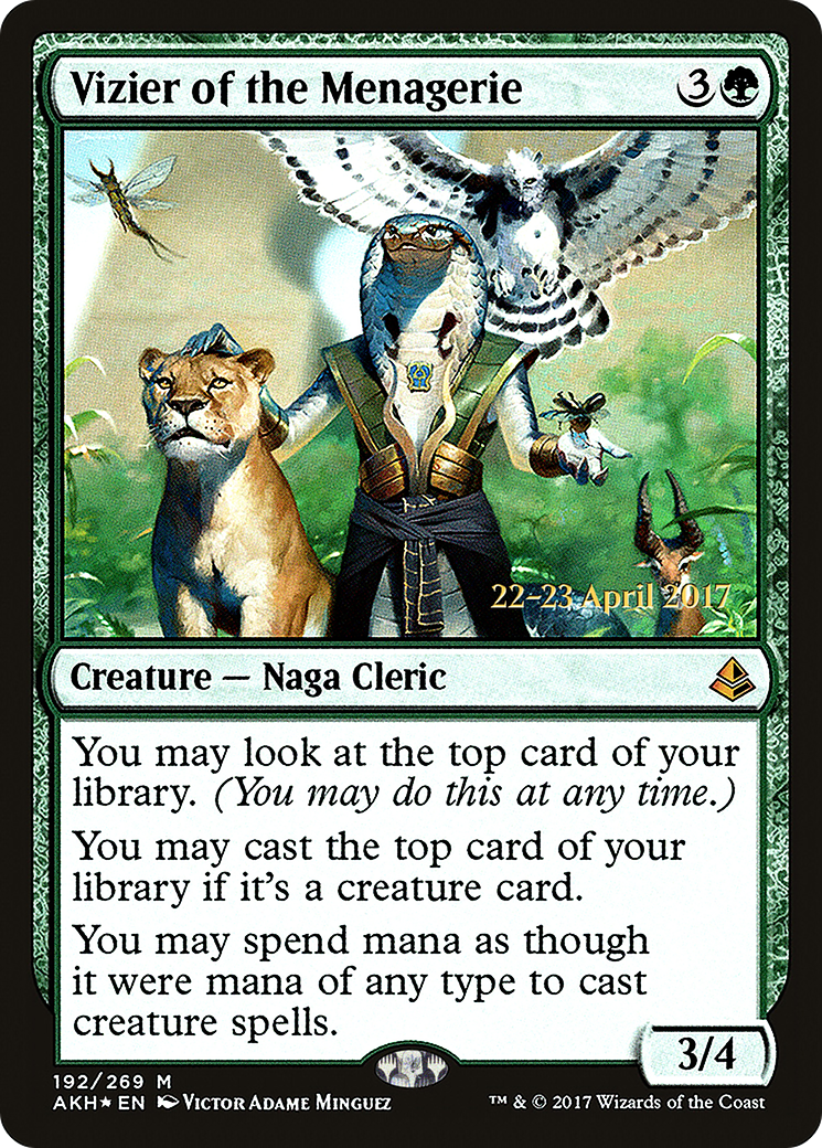 Vizier of the Menagerie (PRE-192) [Amonkhet Promos] Foil MTG Single Wizards of the Coast
