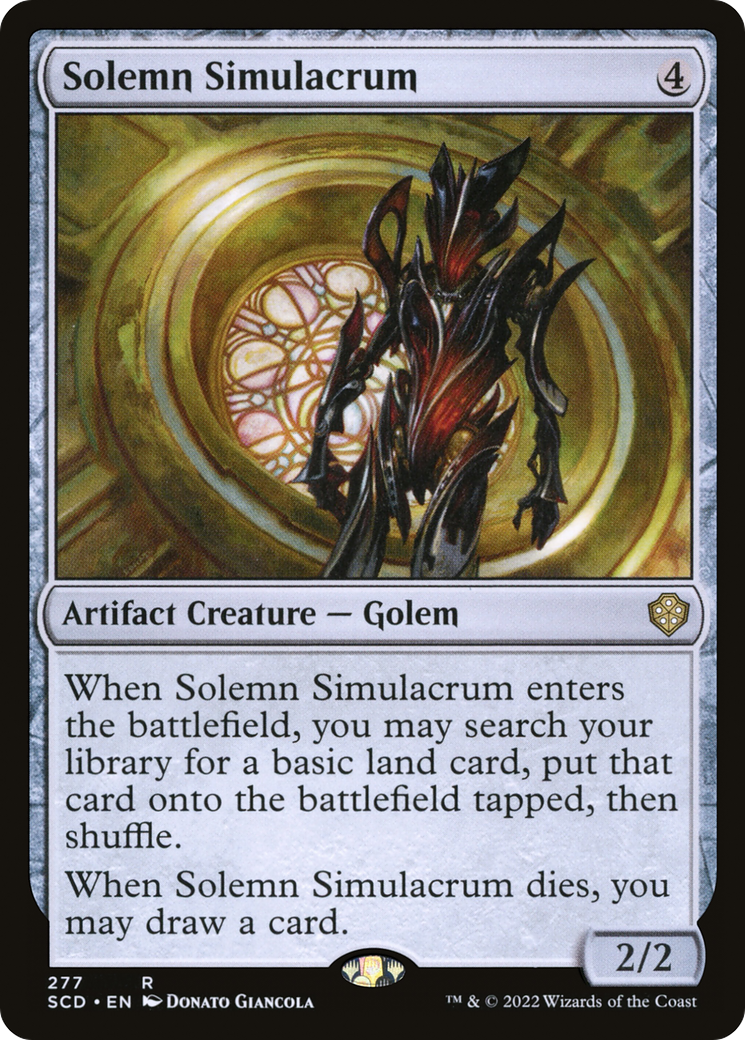 Solemn Simulacrum (SCD-277) [Starter Commander Decks] MTG Single Wizards of the Coast