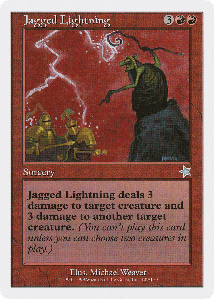 Jagged Lightning (S99-109) [Misc] Starter 1999 MTG Single Wizards of the Coast