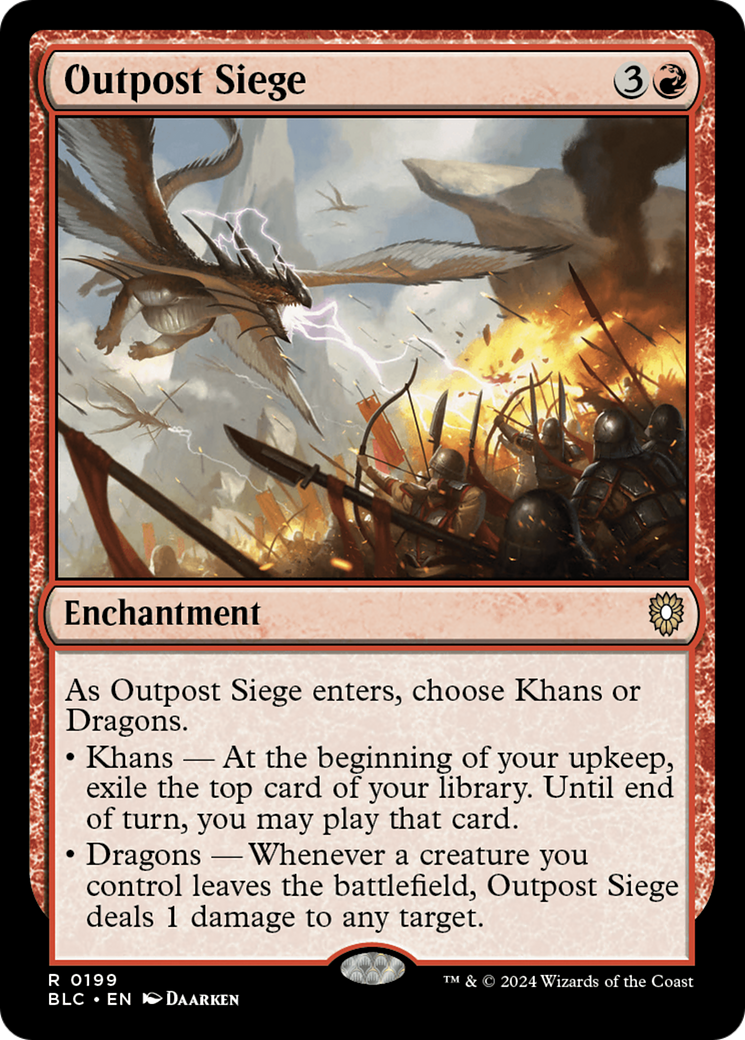 Outpost Siege (BLC-199) [Bloomburrow Commander] MTG Single Wizards of the Coast