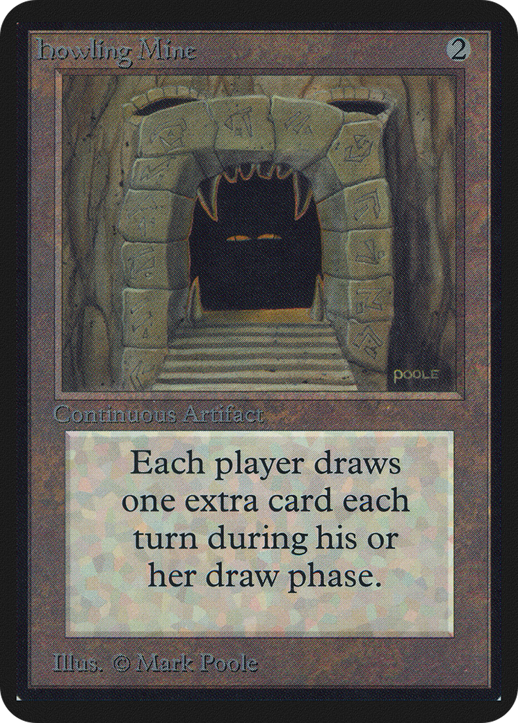 Howling Mine (LEA-) [Oldschool] Limited Edition Alpha MTG Single Wizards of the Coast