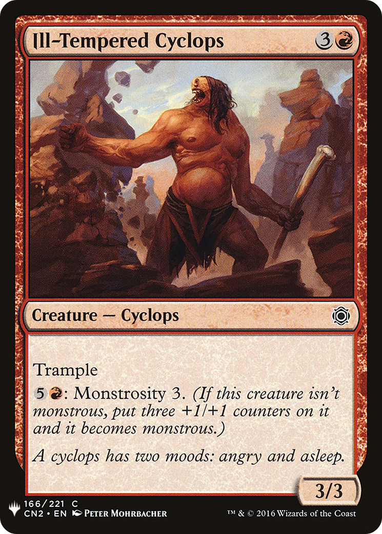Ill-Tempered Cyclops (LIST-CN2-166) [Mystery Booster] The List MTG Single Wizards of the Coast