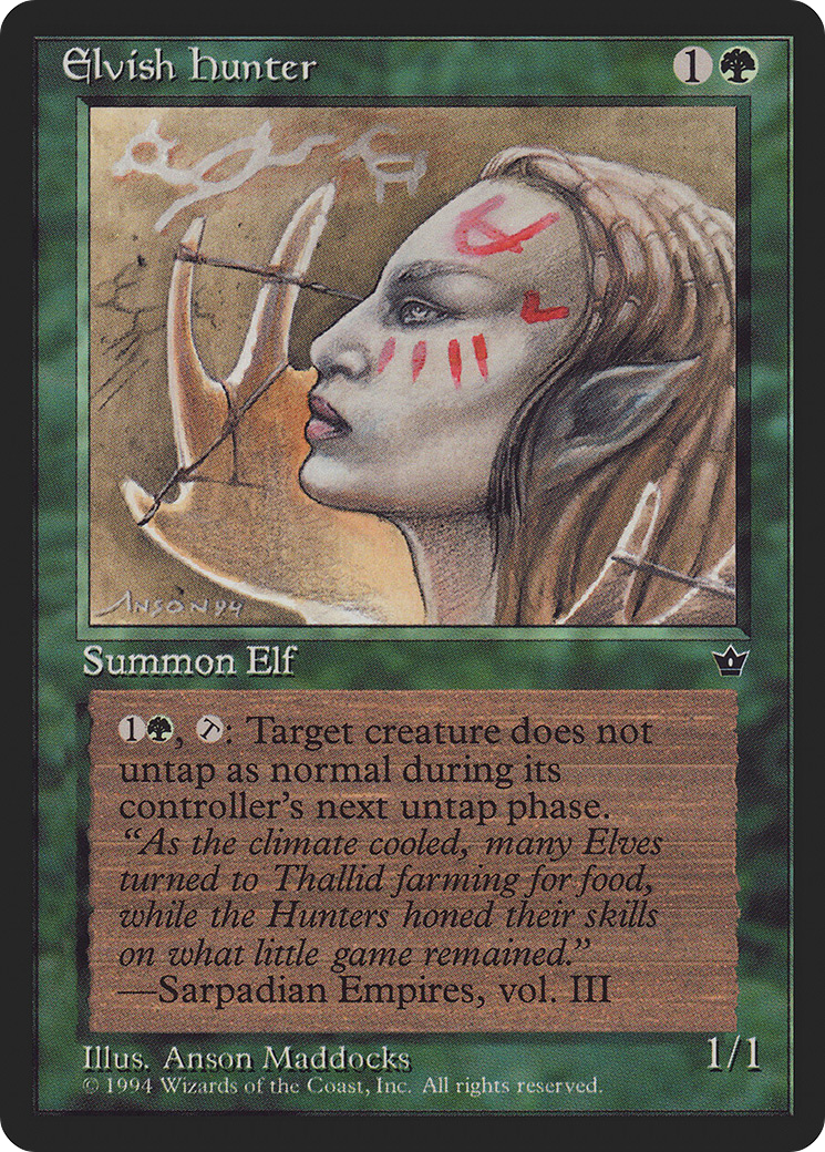 Elvish Hunter (FEM-67B) [Fallen Empires] MTG Single Wizards of the Coast