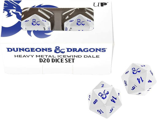 Ultra Pro: D&D Icewind Dale White/Blue D20 Set (Heavy Metal) Dice & Gaming Accessories Ultra Pro