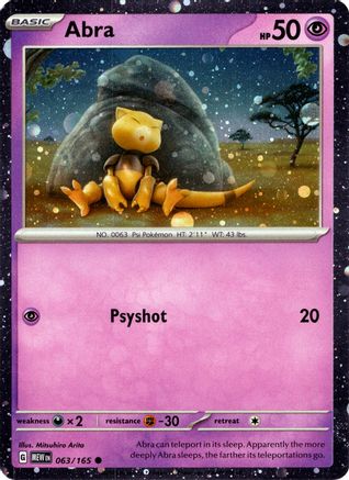 Abra - 063/165 (Cosmos Holo) (63) - [Misc: Cards & Products] Holofoil Pokemon Single Pokémon