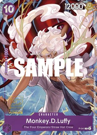 Monkey.D.Luffy (041) (1st Anniversary Tournament) (P-041) [One Piece Promotion Cards] Foil One Piece Single Bandai