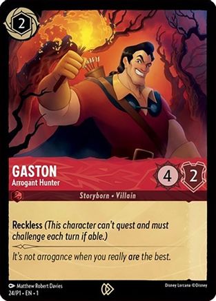 Gaston - Arrogant Hunter (24) [Disney Lorcana Promo Cards] Cold Foil Lorcana Single Disney