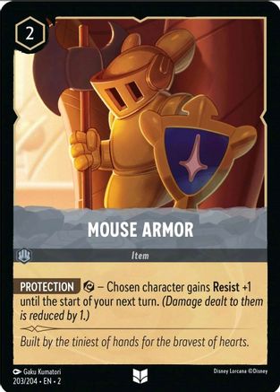 Mouse Armor (203/204) [Rise of the Floodborn] Cold Foil Lorcana Single Disney