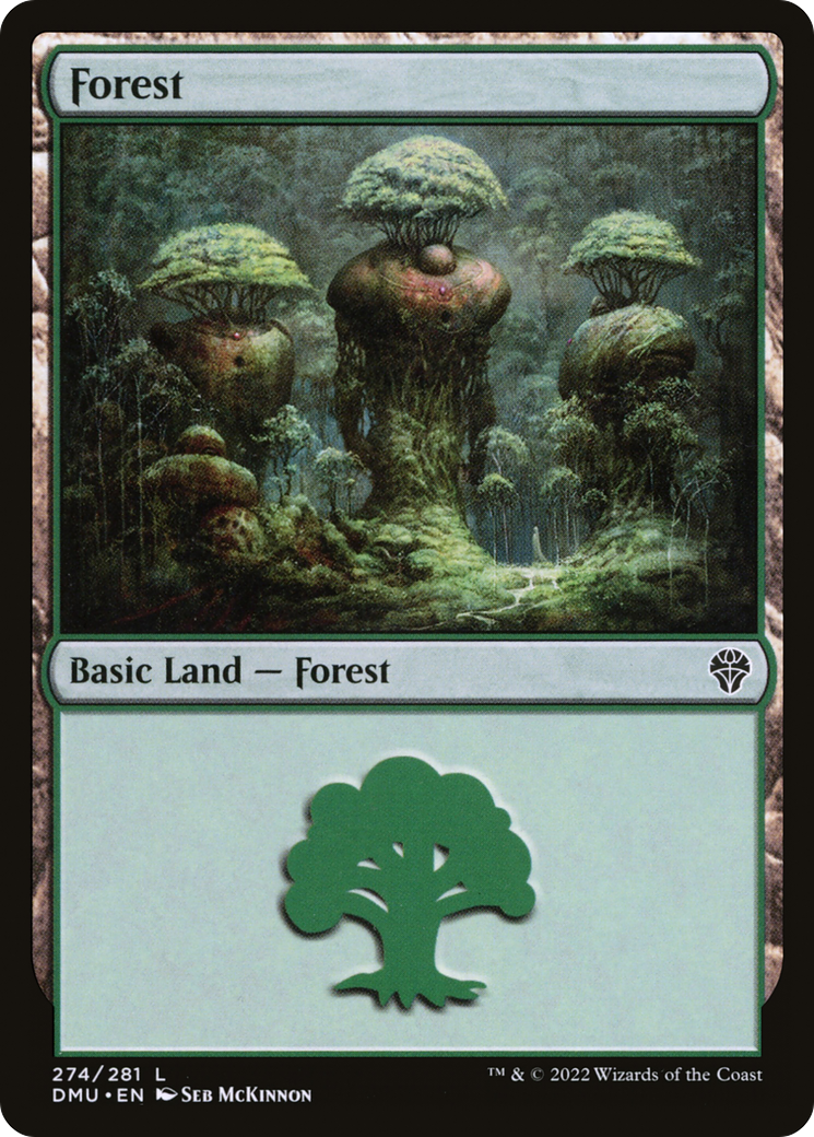 Forest (DMU-274) [Dominaria United] Foil MTG Single Wizards of the Coast