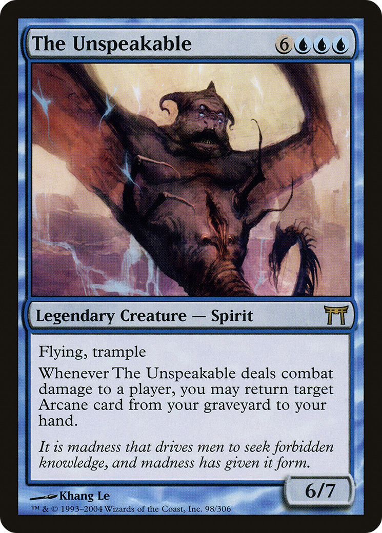 The Unspeakable (CHK-098) [Champions of Kamigawa] MTG Single Wizards of the Coast