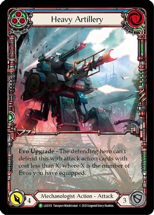 Heavy Artillery (Blue) [LGS193] (Promo)  Rainbow Foil Flesh And Blood Single Flesh And Blood   