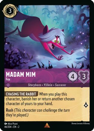 Madam Mim - Fox (46/204) [Rise of the Floodborn] Cold Foil Lorcana Single Disney