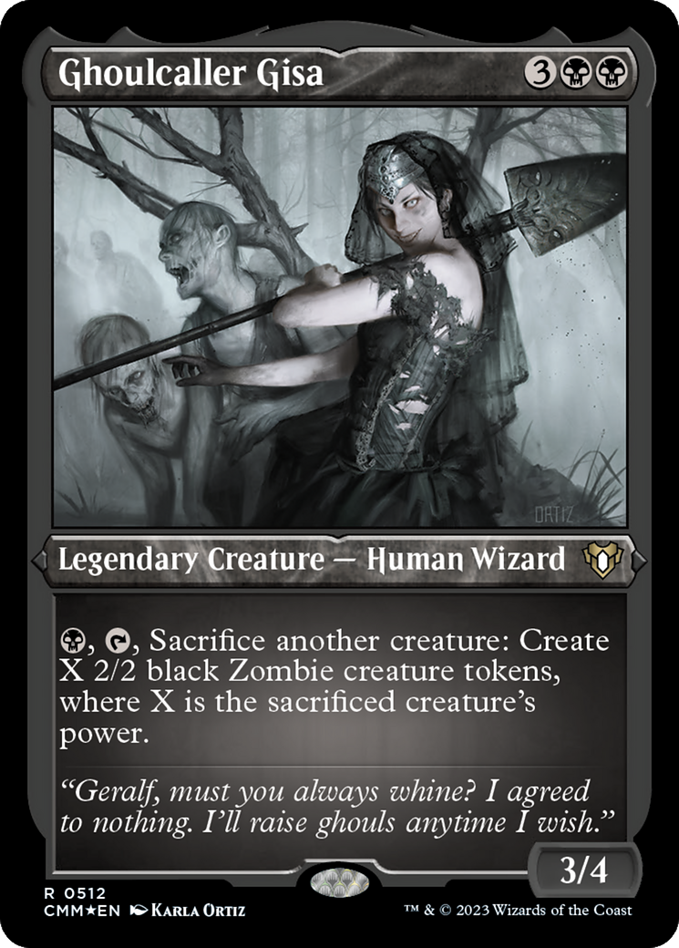 Ghoulcaller Gisa (CMM-512) [Commander Masters] Etched Foil MTG Single Wizards of the Coast