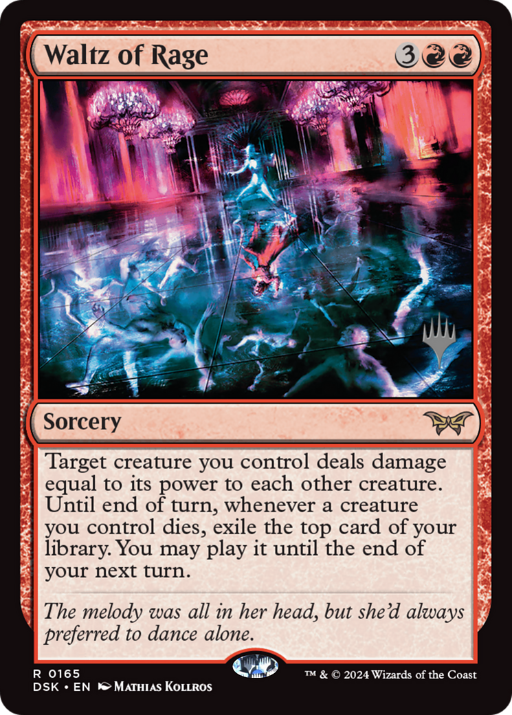 Waltz of Rage (PPDSK-165) [Duskmourn: House of Horror Promos] Foil MTG Single Wizards of the Coast