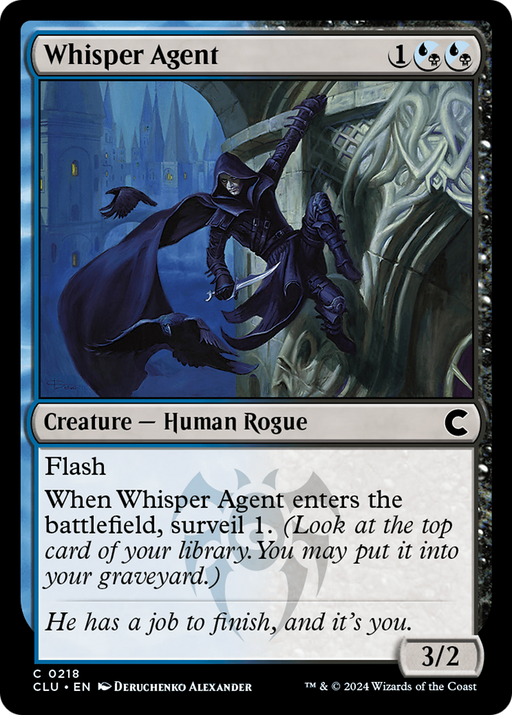 Whisper Agent (CLU-218) [Ravnica: Clue Edition] MTG Single Wizards of the Coast