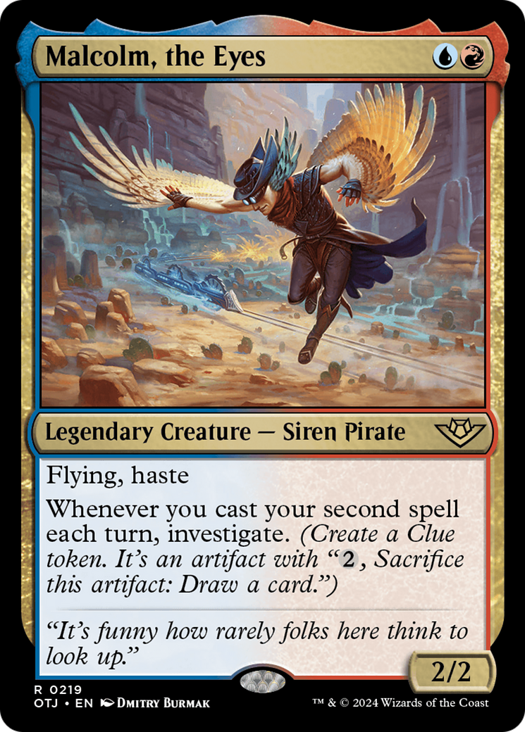 Malcolm, the Eyes (OTJ-219) [Outlaws of Thunder Junction] Foil MTG Single Wizards of the Coast