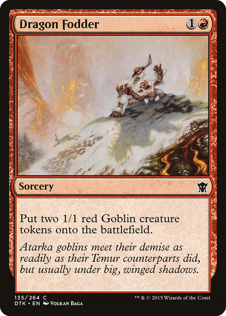 Dragon Fodder (DTK-135) [Dragons of Tarkir] Foil MTG Single Wizards of the Coast
