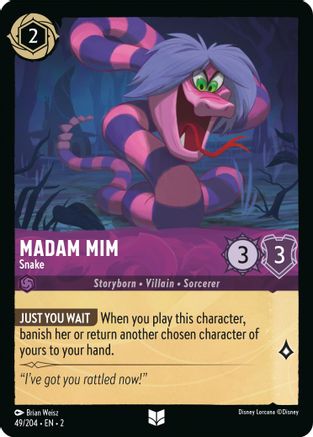 Madam Mim - Snake (49/204) [Rise of the Floodborn] Lorcana Single Disney