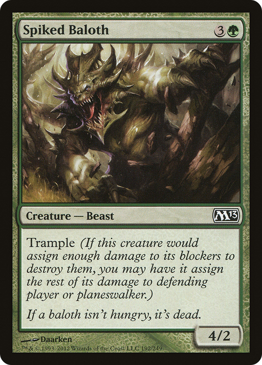 Spiked Baloth (M13-192) [Magic 2013] Foil MTG Single Wizards of the Coast