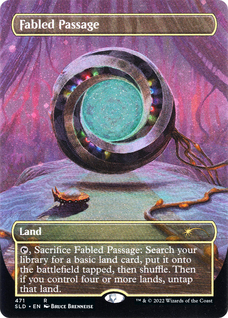 Fabled Passage (Galaxy Foil) (SLD-471) [Secret Lair] Drop (Borderless) Foil MTG Single Wizards of the Coast