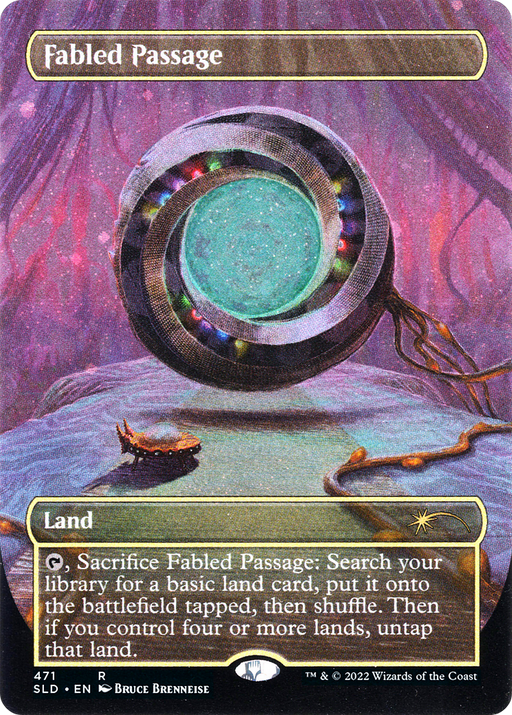 Fabled Passage (Galaxy Foil) (SLD-471) [Secret Lair] Drop (Borderless) Foil MTG Single Wizards of the Coast