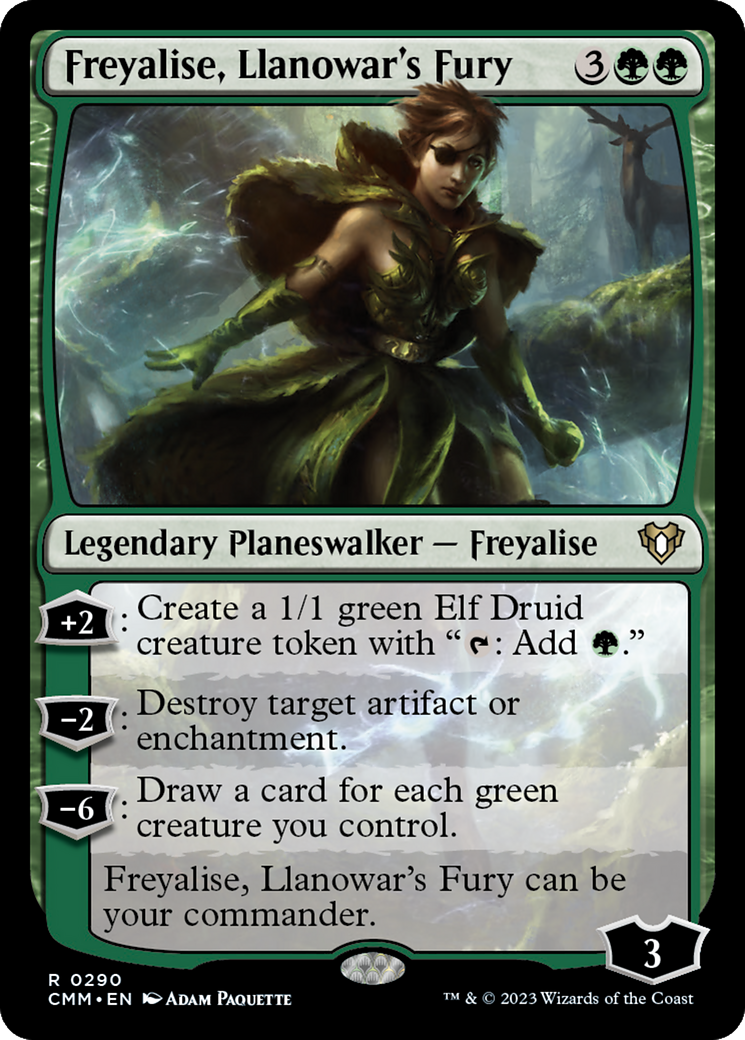 Freyalise, Llanowar's Fury (CMM-290) [Commander Masters] Foil MTG Single Wizards of the Coast