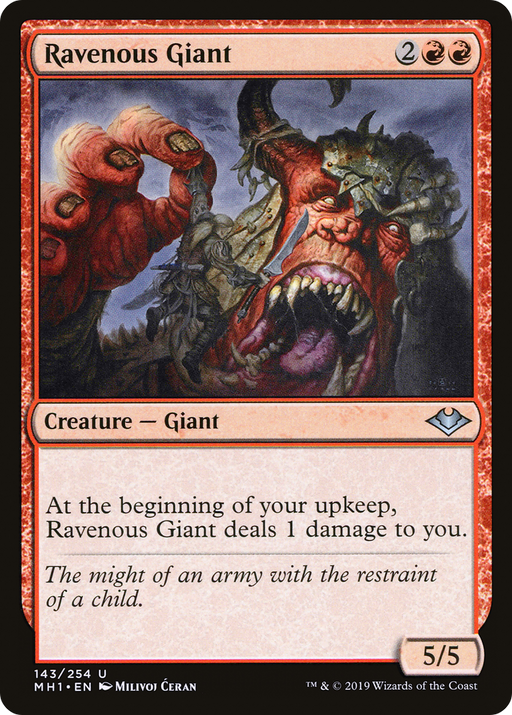 Ravenous Giant (MH1-143) [Modern Horizons] Foil MTG Single Modern Horizons