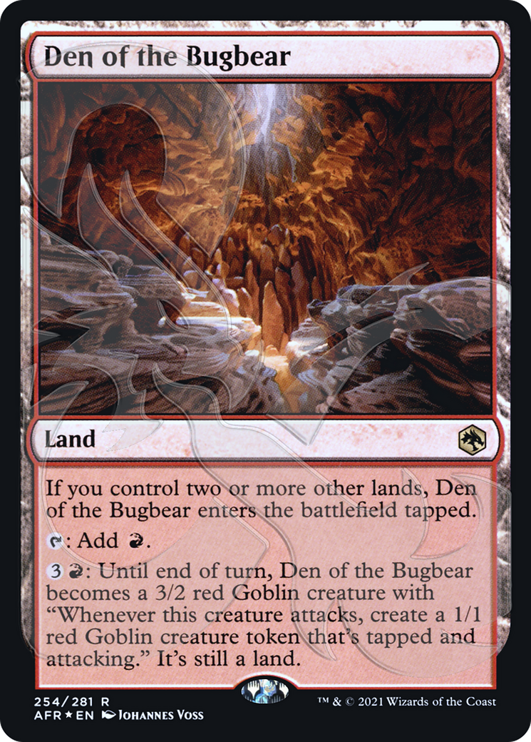 Den of the Bugbear (AFR&-254) [Adventures in the Forgotten Realms Promos] Foil MTG Single Wizards of the Coast