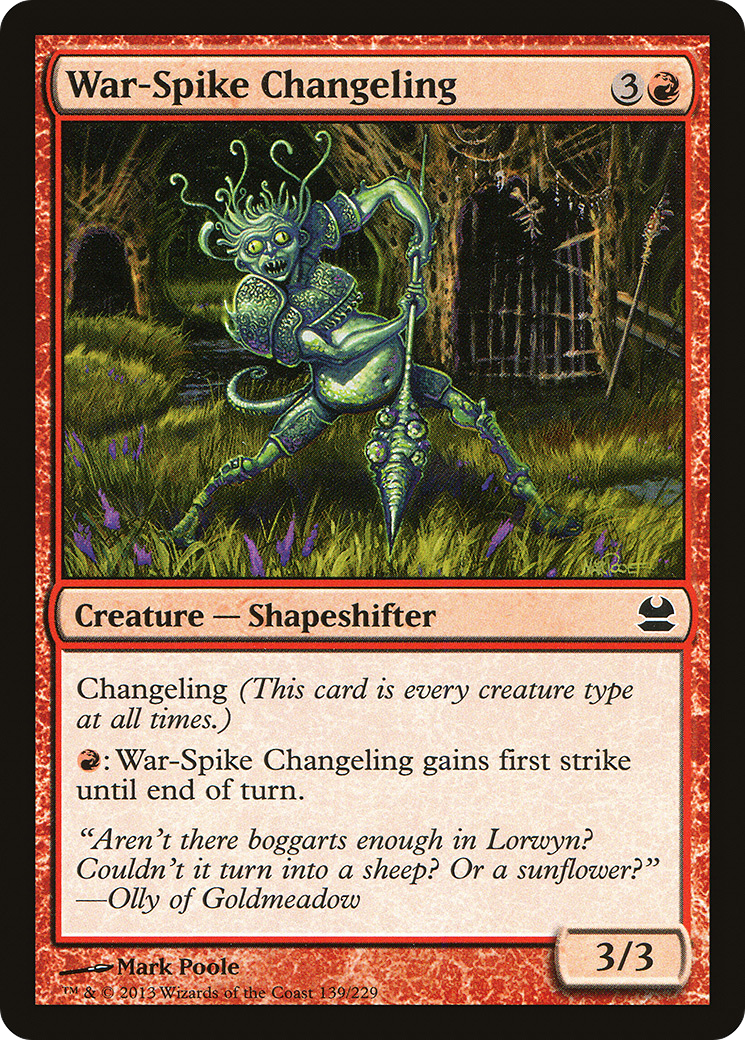War-Spike Changeling (MMA-139) [Modern Masters] Foil MTG Single Modern Masters