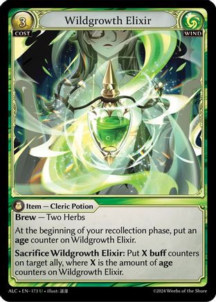 Wildgrowth Elixir (173) [Alchemical Revolution] Foil Grand Archive Single Weebs of the Shore