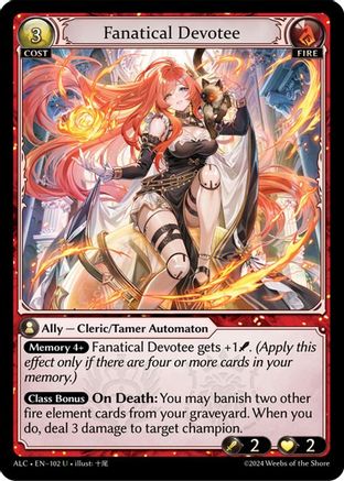 Fanatical Devotee (102) [Alchemical Revolution] Grand Archive Single Weebs of the Shore