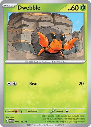 Dwebble (6) [SV: Paradox Rift] Pokemon Single Pokémon