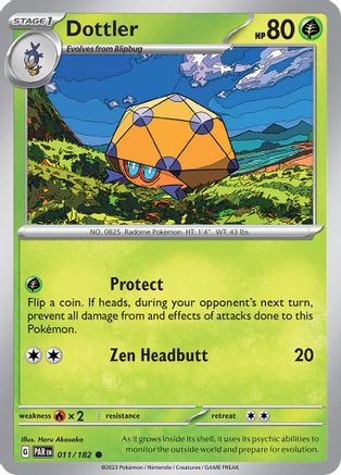 Dottler - 011/182 Reverse Holofoil [SV: Paradox Rift] Pokemon Single Pokémon