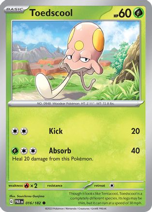 Toedscool - 016/182 Reverse Holofoil [SV: Paradox Rift] Pokemon Single Pokémon