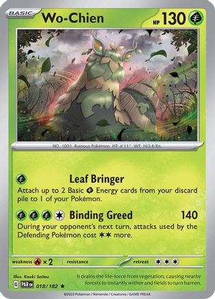 Wo-Chien (18) Reverse Holofoil [SV: Paradox Rift] Pokemon Single Pokémon