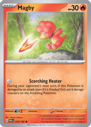 Magby - 019/182 Reverse Holofoil [SV: Paradox Rift] Pokemon Single Pokémon