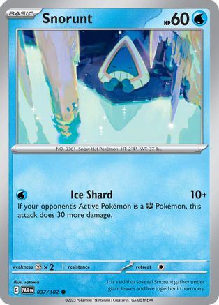Snorunt - 037/182 [SV: Paradox Rift] Pokemon Single Pokémon
