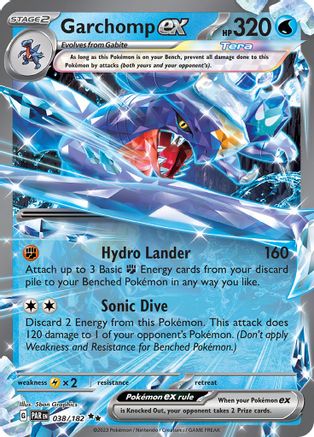 Garchomp ex - 038/182 Holofoil [SV: Paradox Rift] Pokemon Single Pokémon