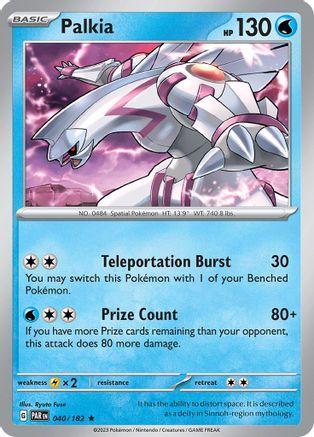 Palkia (40) Reverse Holofoil [SV04 Paradox Rift] Pokemon Single Pokémon