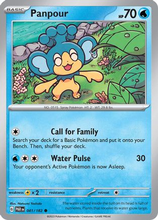 Panpour (41) [SV: Paradox Rift] Pokemon Single Pokémon