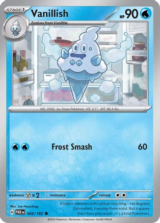 Vanillish - 044/182 (44) [SV04 Paradox Rift] Pokemon Single Pokémon
