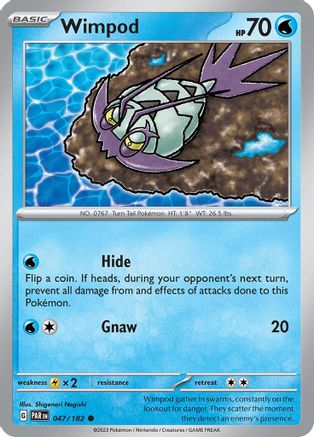 Wimpod - 047/182 Reverse Holofoil [SV: Paradox Rift] Pokemon Single Pokémon