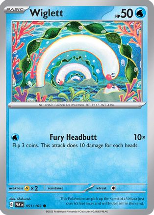 Wiglett - 051/182 [SV: Paradox Rift] Pokemon Single Pokémon