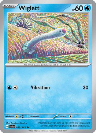 Wiglett - 052/182 [SV: Paradox Rift] Pokemon Single Pokémon