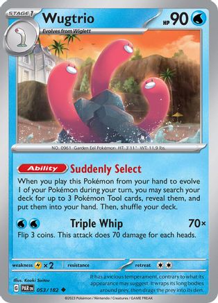 Wugtrio (53) [SV: Paradox Rift] Pokemon Single Pokémon
